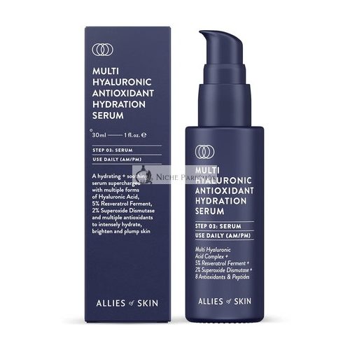 Allies Of Skin Multi Hyaluronic Antioxidant Hidratáló Szérum Niacinamiddal