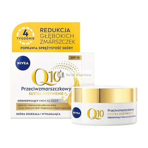 Q10 Power Ránctalanító + Extra Tápláló Nappali Krém, 50ml, SPF 15