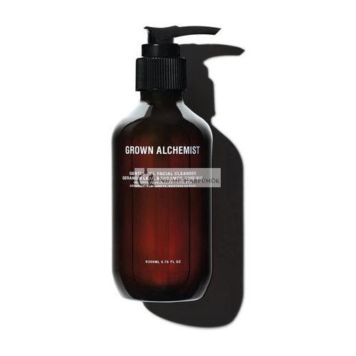 Grown Alchemist Kímélő Gél Arctisztító Geránium Levél Bergamott Rózsa Rügy 200ml